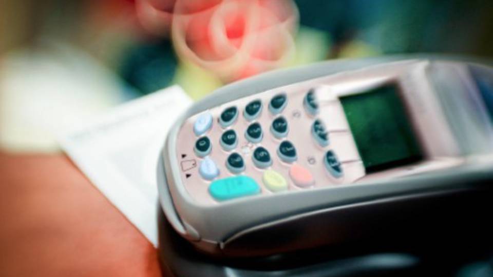 A picture of a card payment machine